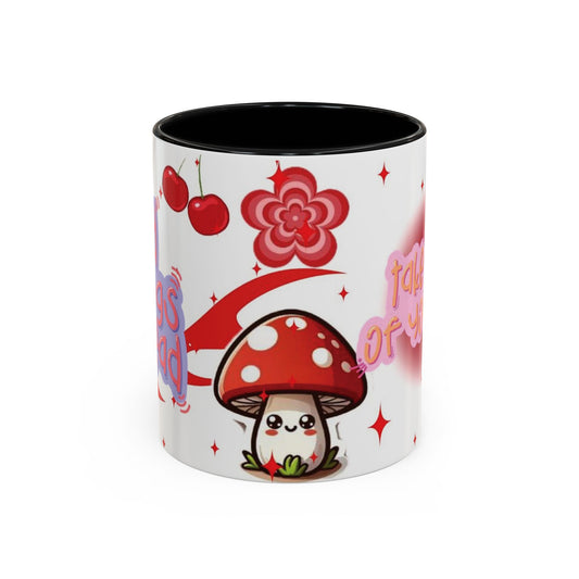 Aesthetic Mushroom Mug – Cute Mental Health Mug with Positive Quotes (11oz & 15oz, Multiple Colors), Cute Kawaii Coffee Mug - Cheerful Mushroom Design, Best Gift for Friends, Self-Care Reminder, Fun Home Decor, Birthday Gift