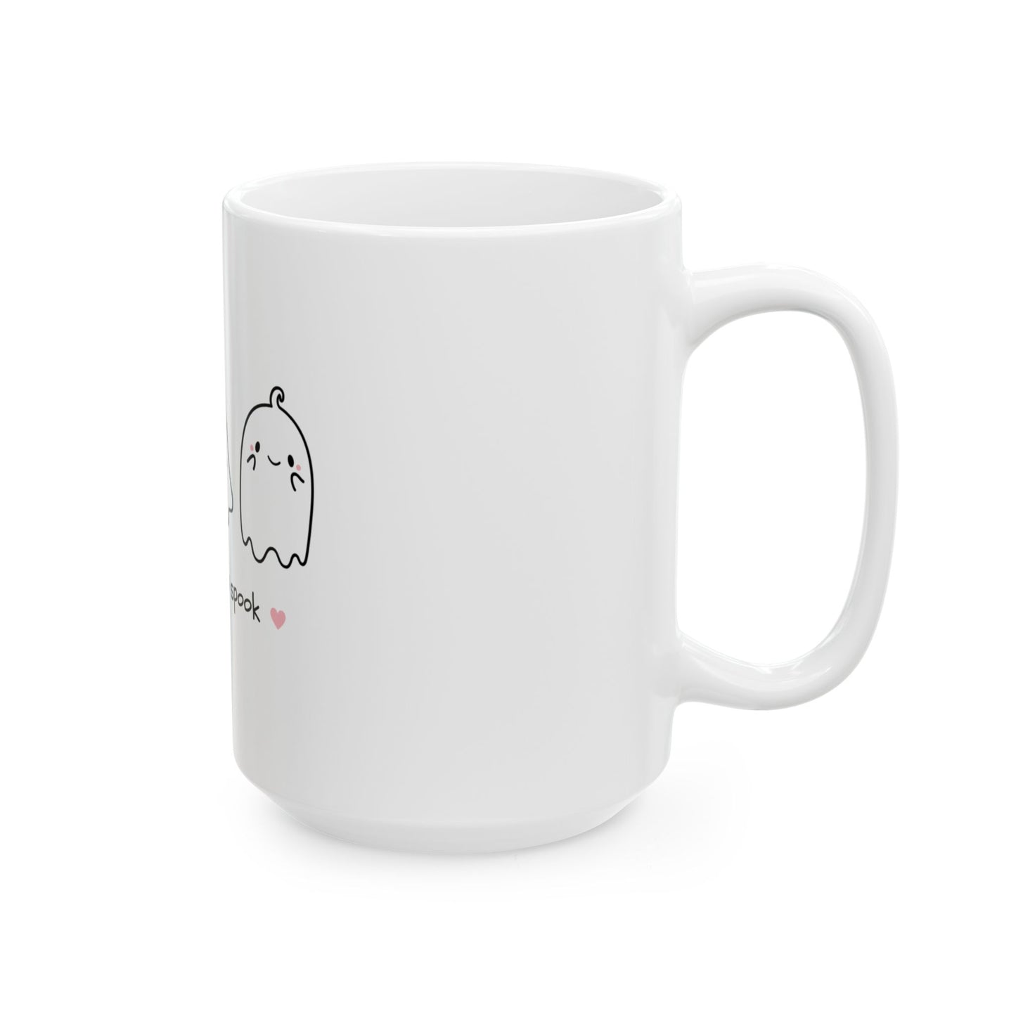 Cute Ghosts Ceramic Mug – "Too Cute to Spook" – Perfect Halloween Gift!